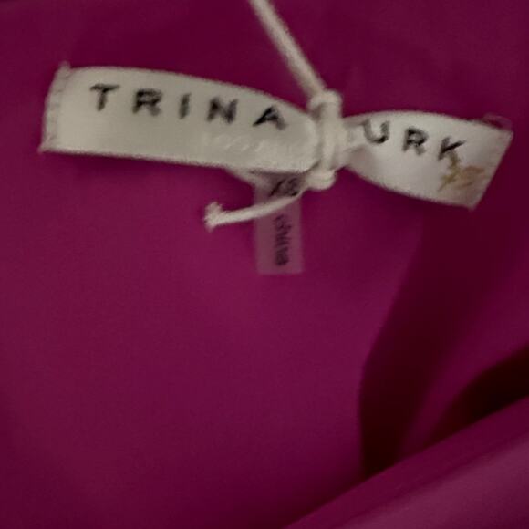 Trina Turk Gull Asymmetric Fringe Hem One Shoudler Dress Size XS NWT Boho Glam - Picture 4 of 7